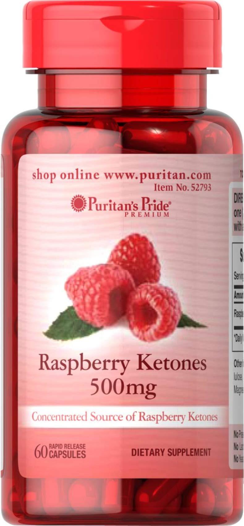 Кетоны малины Puritan's Pride Raspberry Ketones 500 mg 60 капс.