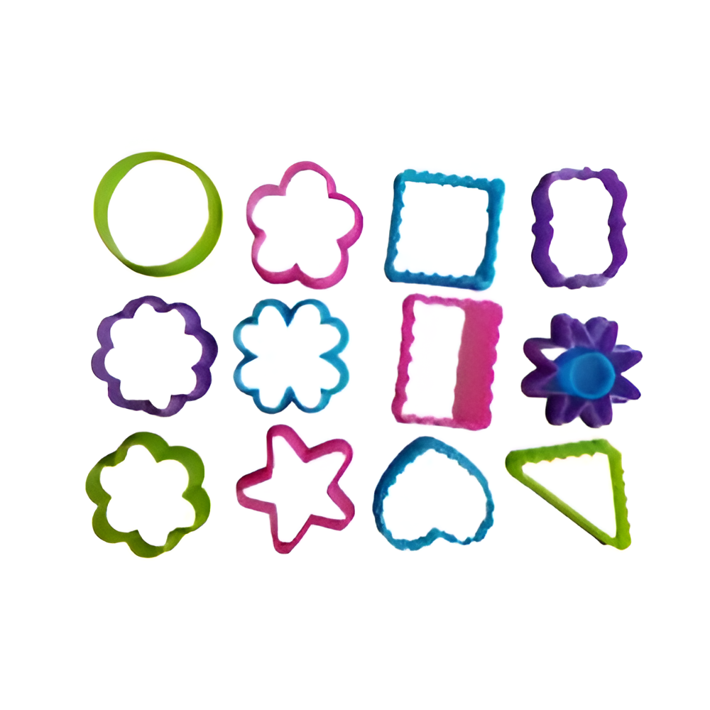 Формочки для печенья Stenson Floral фигурные пластик 19x17см 12 шт. (618717)