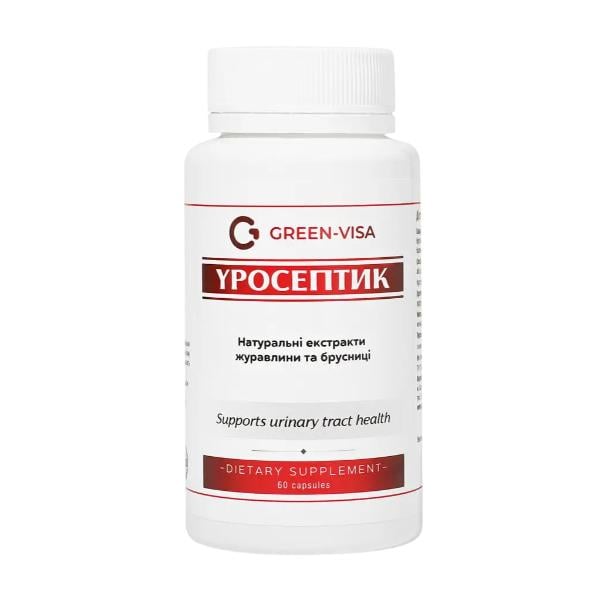 Препарат урологический Green Visa Уросептик Натуральные экстракты Клюква и брусника 60 капс. (000027793) Препарат урологический Green Visa Уросептик Натуральные экстракты Клюква и брусника 60 капс. (000027793)