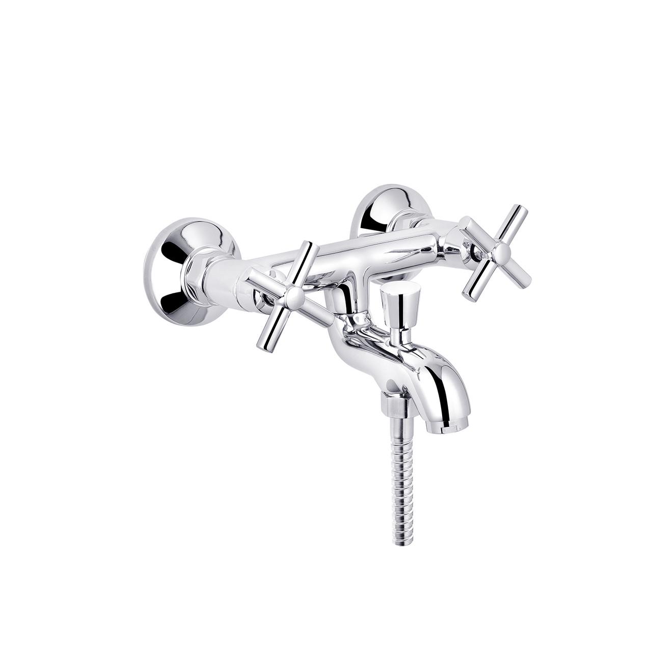 Смеситель для ванны Kroner KRM Aller C060 с душевым гарнитуром Хром (CV012062)