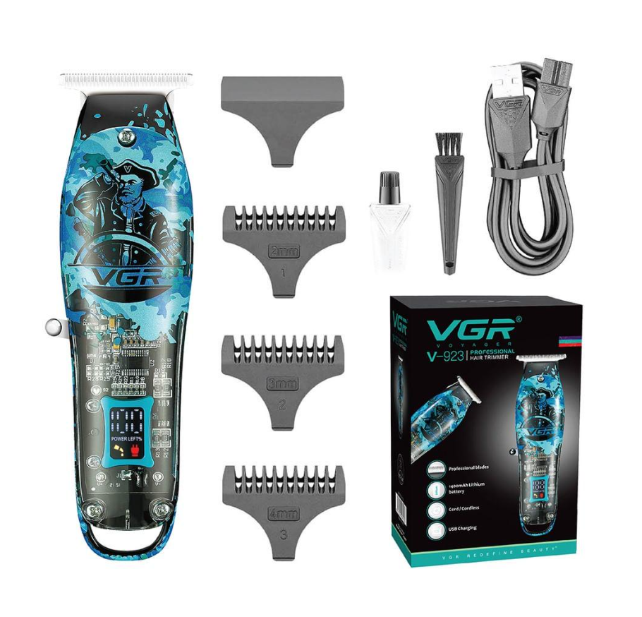 Тример для окантовки та бороди VGR V-923 Barber Blue - фото 1