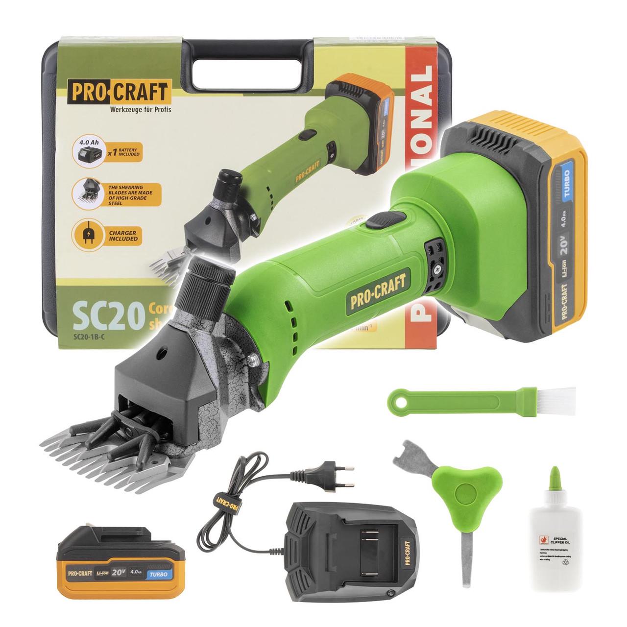 Машинка для стрижки овец аккумуляторная Procraft SC20