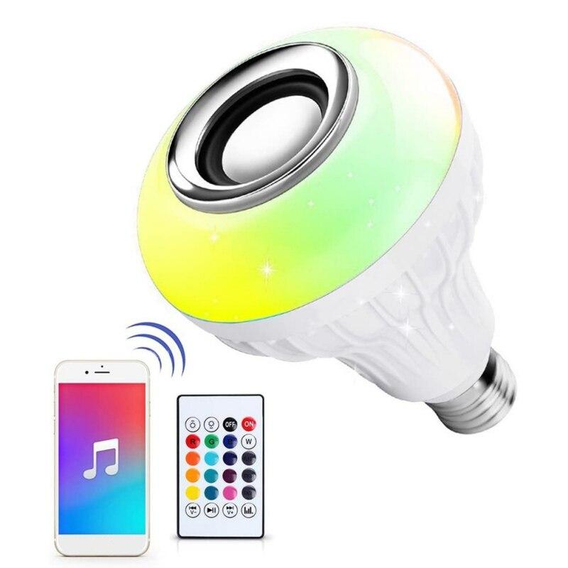 ᐉ Лампа светодиодная 12 Вт Е 27 с пультом и динамиком RGB (d2496fb3 ...