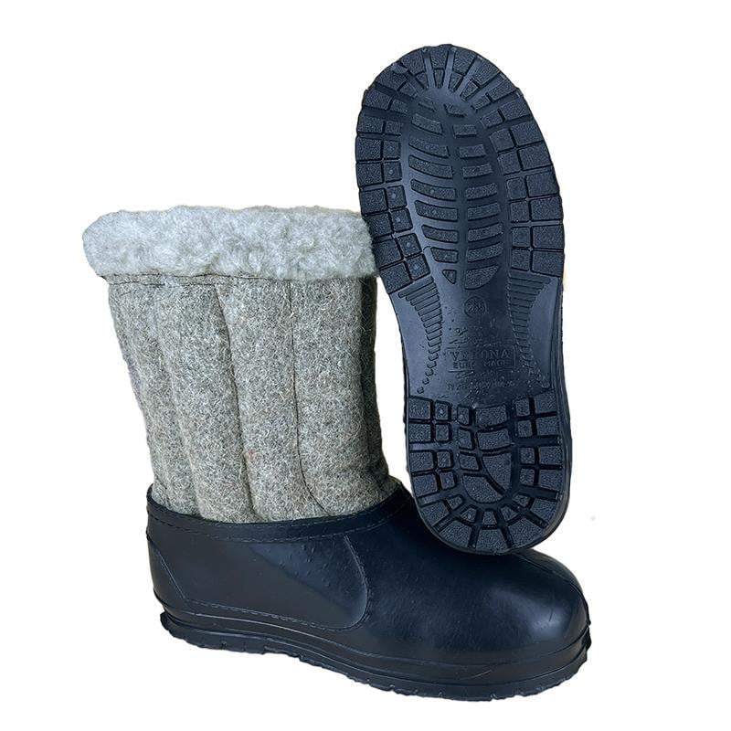 Валенки женские короткие с калошем Sanlin 70505-10 p. 39 25,5 см Серый