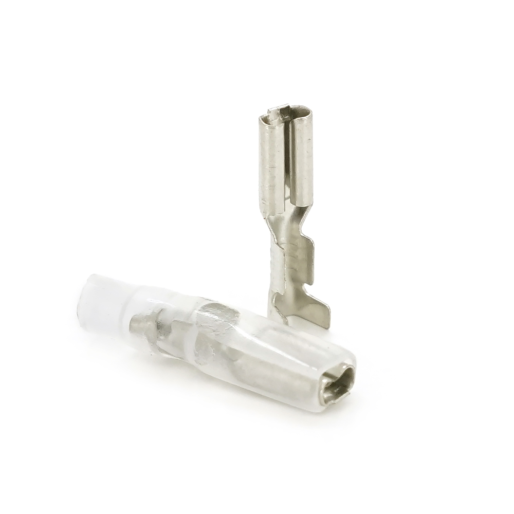 Клема ножова VOLTRONIC мама 2,8 мм провід 0,5-1,5 ізольована латунна контакт 100 шт. (10999)