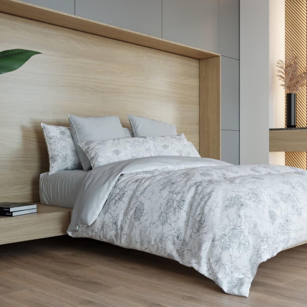 Комплект постельного белья TEP Eden Грей Пион двуспальный ранфорс 9984082 (DR010767)