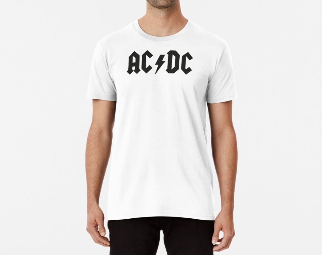 Футболка мужская Stedman с принтом AC/DC L Белый (ПН107-9)