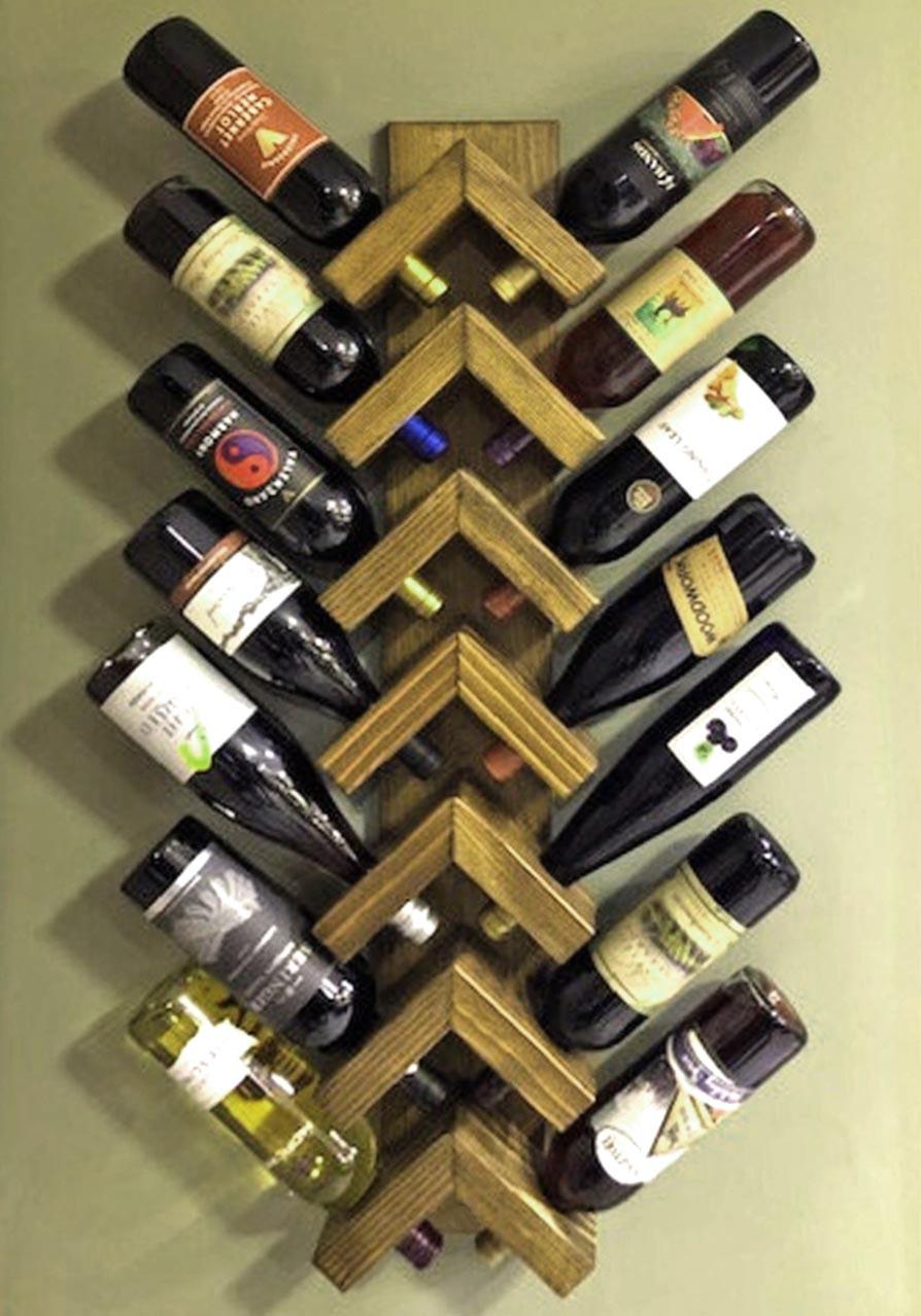 Полка для вина настенная из дерева Диналито 14 Мускат (ПНК-016107)