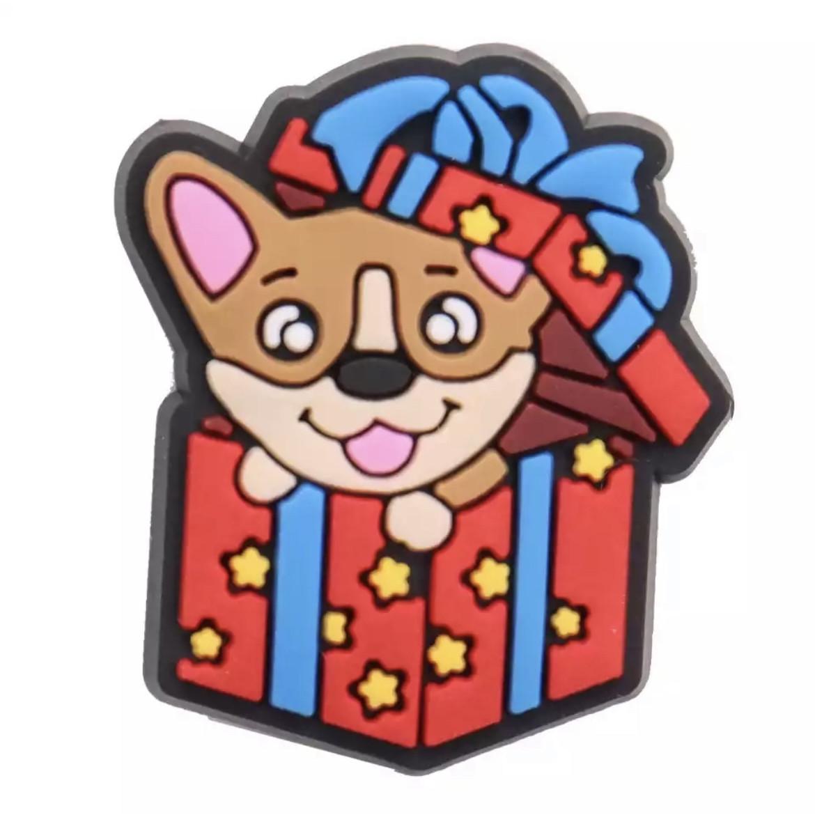 Джиббитс Jibbitz Новогодний Корги Подарок 1 шт. (50016) Джиббитс Jibbitz Новогодний Корги Подарок 1 шт. (50016)