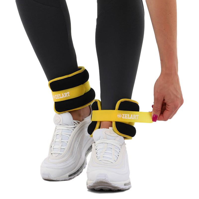 Обтяжувачі-манжети для рук та ніг Zelart Pro 2х2 кг Жовтий (FI-2502-4_Желтый) - фото 2 Обтяжувачі-манжети для рук та ніг Zelart Pro 2х2 кг Жовтий (FI-2502-4_Желтый) - фото 2
