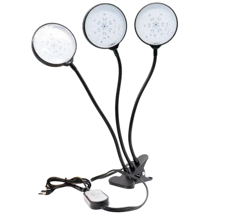 Фитолампа светодиодная XPRO 3 головки с гибким дизайном/USB питанием и контроллером 60 Вт (234568582_516) Фитолампа светодиодная XPRO 3 головки с гибким дизайном/USB питанием и контроллером 60 Вт (234568582_516)