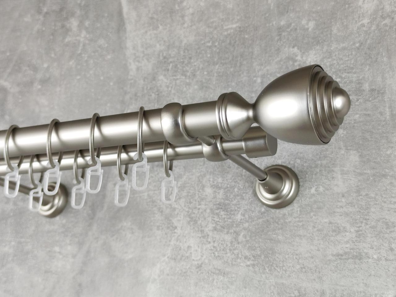 Карниз MStyle металлический для штор двухрядный Палацыо 25/19 мм гладкий 200 см Сатин (5021085)