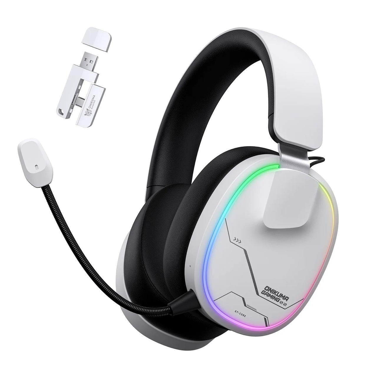 Наушники беспроводные игровые ONIKUMA Bluetooth 5.3 RGB Белый (34690996) Наушники беспроводные игровые ONIKUMA Bluetooth 5.3 RGB Белый (34690996)
