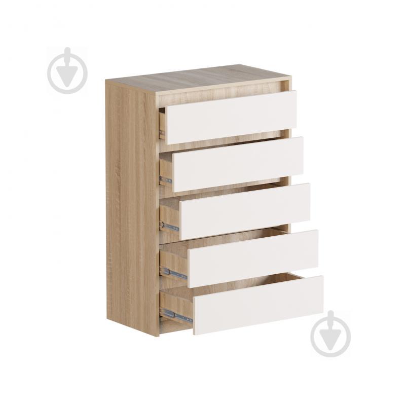Комод Эверест на 5 ящиков Микс-1 (телескопы) сонома + белый  (EVR-2052)