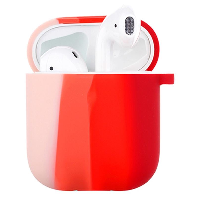 Футляр силіконовий Epik Colorfull для навушників AirPods 1/2 Рожевий/Червоний (00000044081_2)