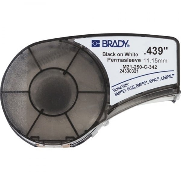 Термоусадочная трубка BRADY M21-250-C-342 для провода Ø 2,39 5,46 мм Черный на белом