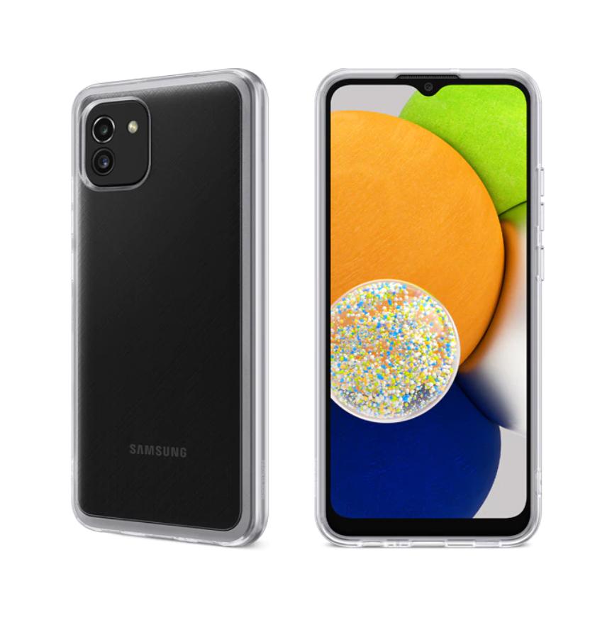Чехол Silicone Case WS Samsung A03 Прозрачный