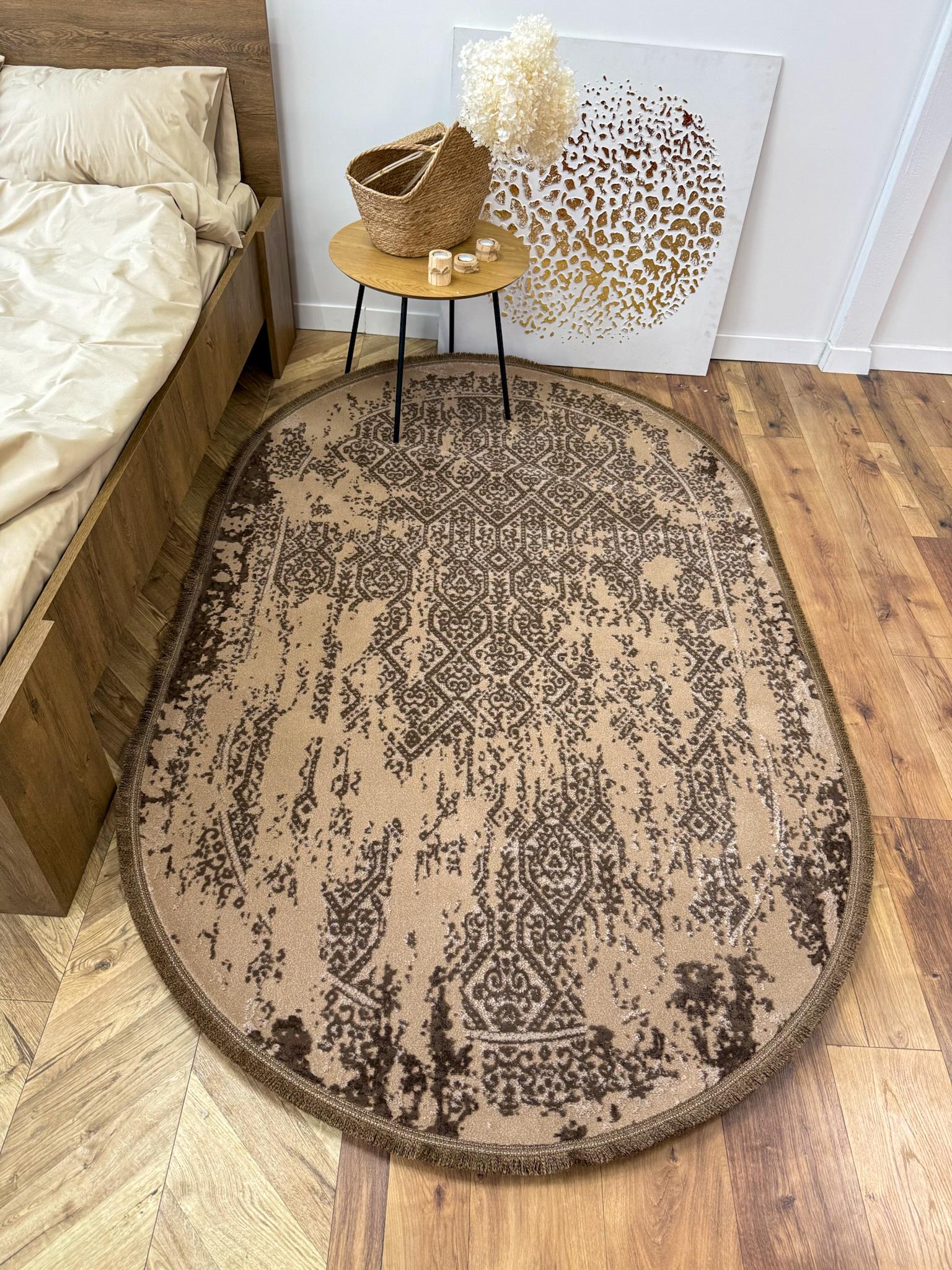 Ковр овальный Винтажный 100х200 см Коричневый Ковр овальный Винтажный 100х200 см Коричневый