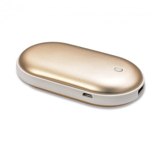 Внешний аккумулятор Pebble 5000 мАч грелка для рук Gold