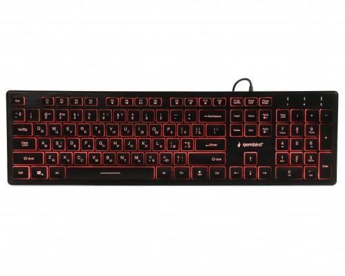 Клавіатура Gembird KB-UML3-01-UA, 3-х кольорове підсвічування клавіш/USB Чорний (KB-UML3-01-UA)