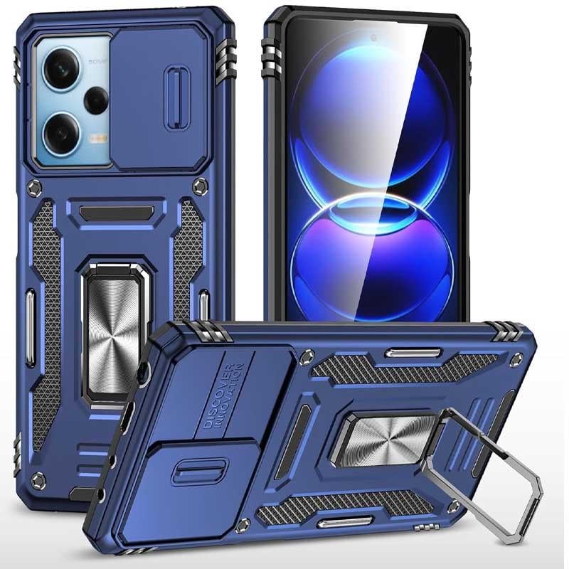 Протиударний ударостійкий чохол Camshield Army Ring для Xiaomi Redmi 12 Синій / Navy