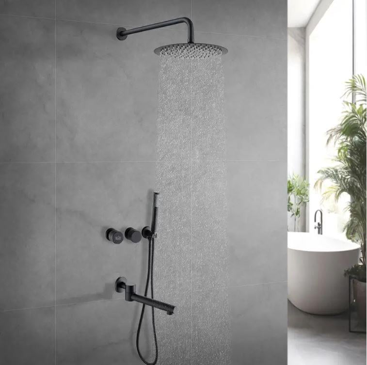 Душевая система Nett TSB-99 внутреннего монтажа с изливом Черный (24239858)