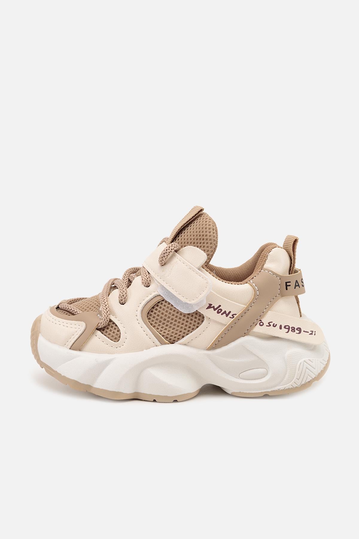 Кроссовки на платформе для девочки р. 28 Бежевый (SKT001038610)