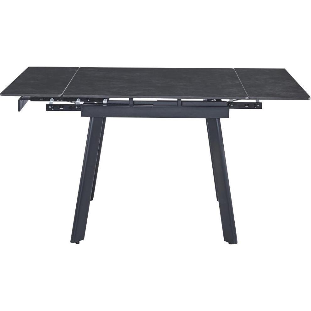 Стол обеденный раскладной Hugo 4-6 мест 90 см Dark grey ceramic (13577)