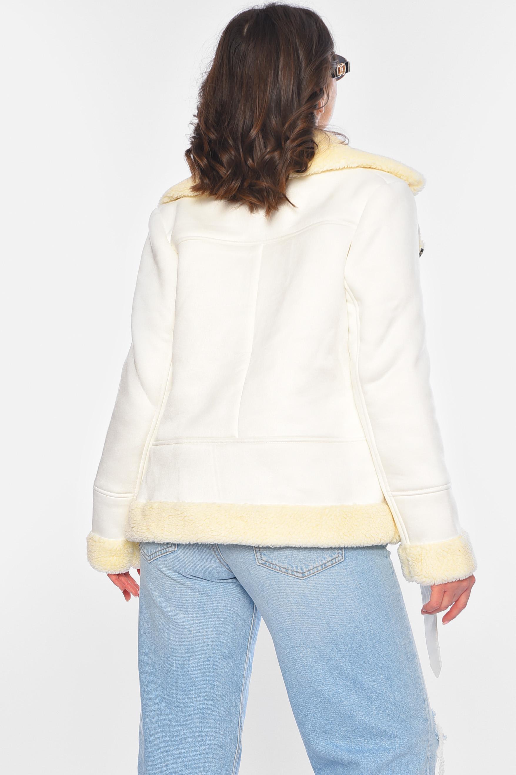 Дубленка женская на искусственном меху S Коричневый (196817) - фото 3 Дубленка женская на искусственном меху S Коричневый (196817) - фото 3