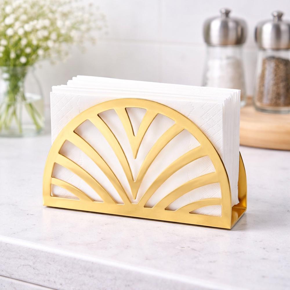 Серветниця на стіл RH-17 металева 13,5x9,5 см Золотистий (37-124716)