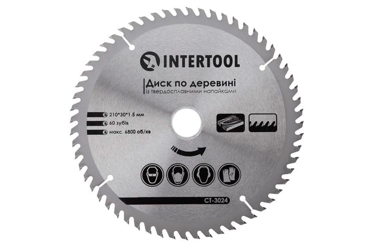 Диск пильний Intertool 210 х 60T х 30 мм (CT-3024)
