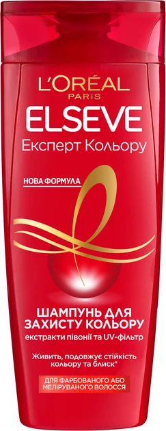 Шампунь Elseve L&apos;Oreal Paris Цвет и блеск для окрашенных волос 400 мл (3600521238653)