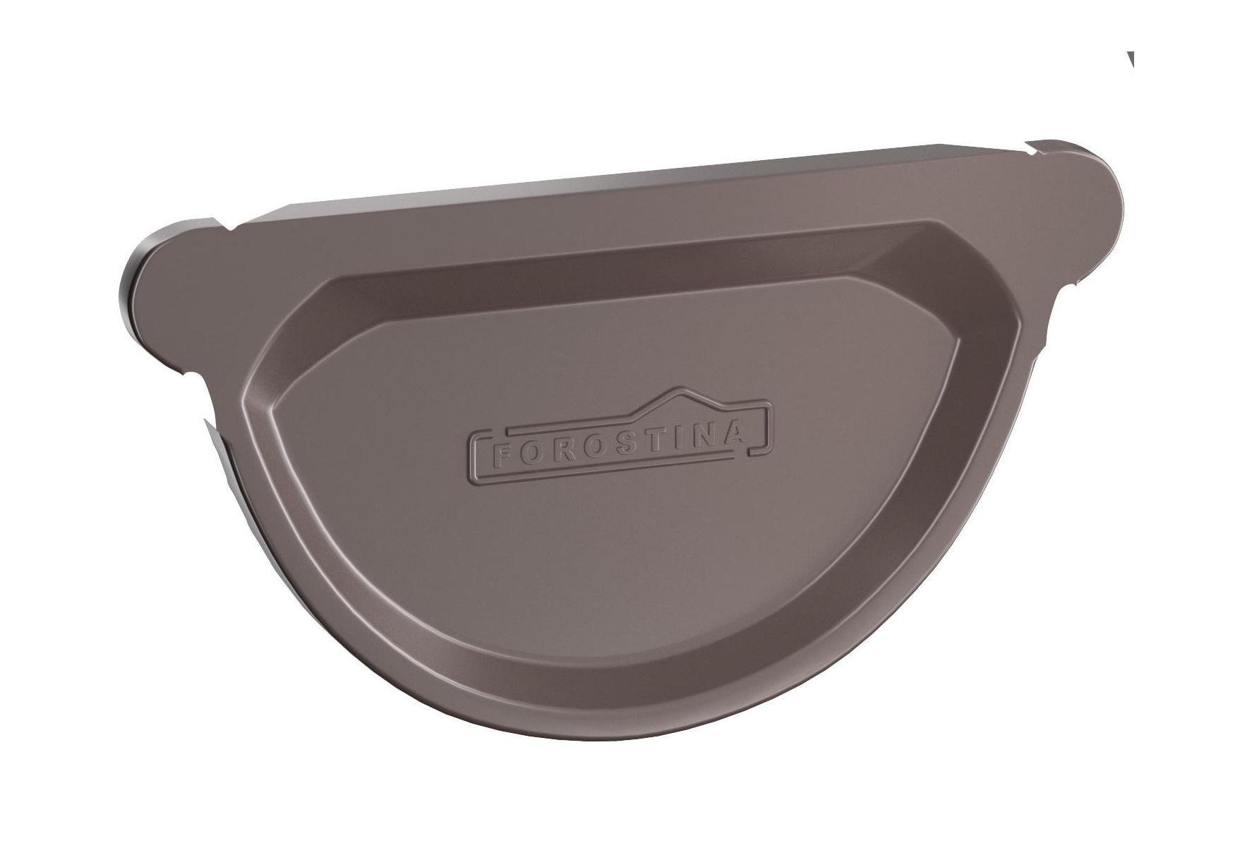 Заглушка желоба универсальная Forostina 128 мм RAL 8017 Коричневый (vo-24925/53)