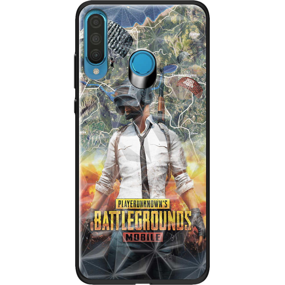 Чехол Boxface Huawei P30 Lite PUBG Mobile Черный силикон с призмой (36871-up2309-37851)