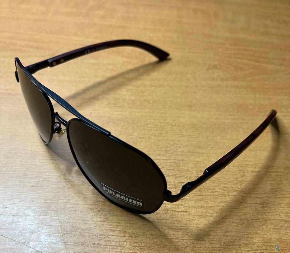 Солнцезащитные очки мужские Polaroid 2025 Aviator UV400 поляризационные антибликовые капля Smoke (7d790a42) - фото 3