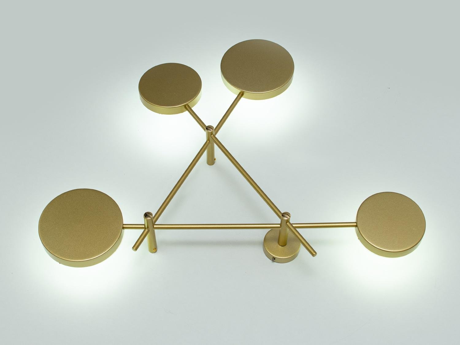 Современный светодиодный светильник 30W Золотой (8667)