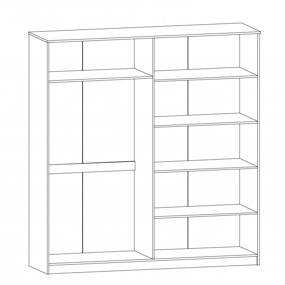 Чотиридверна шафа 4Д з 2 дзеркалами Мебель-Сервіс Markos 2008х581х2141 мм Андерсон пайн/Дуб апріл (27363368) - фото 3