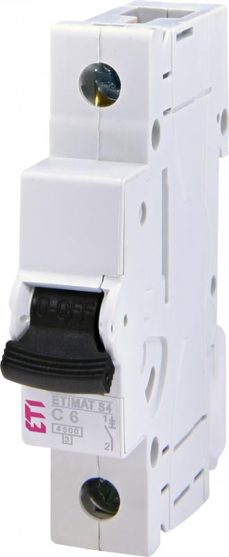 Автоматичний вимикач ETIMAT S4 1p C6 (001910027)