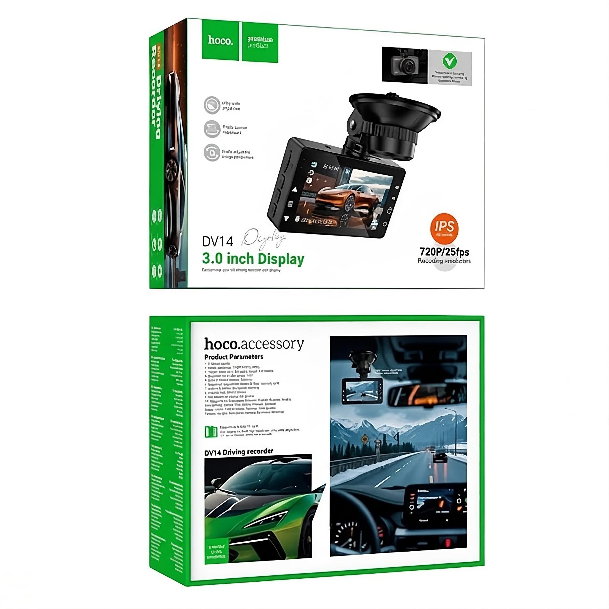 Відеореєстратор автомобільний Hoco DV14 HD 720p IPS 3" 120° Чорний (30827533) - фото 2 Відеореєстратор автомобільний Hoco DV14 HD 720p IPS 3" 120° Чорний (30827533) - фото 2