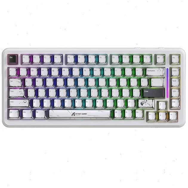 Клавіатура ігрова attack shark X82 PRO бездротова/магнітна/RGB-підсвічування Cosmic White (28780469)