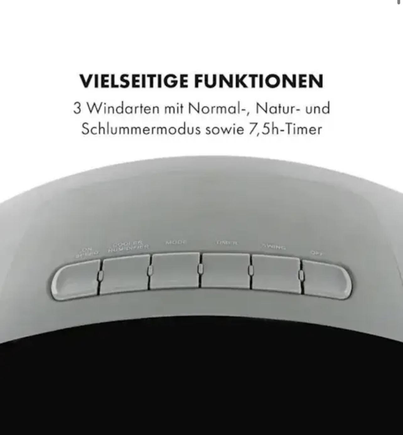 Вентилятор-охладитель KLARSTEIN Whirlwind 3в1 1600 м3/ч 90 Вт (10031487) - фото 9 Вентилятор-охладитель KLARSTEIN Whirlwind 3в1 1600 м3/ч 90 Вт (10031487) - фото 9