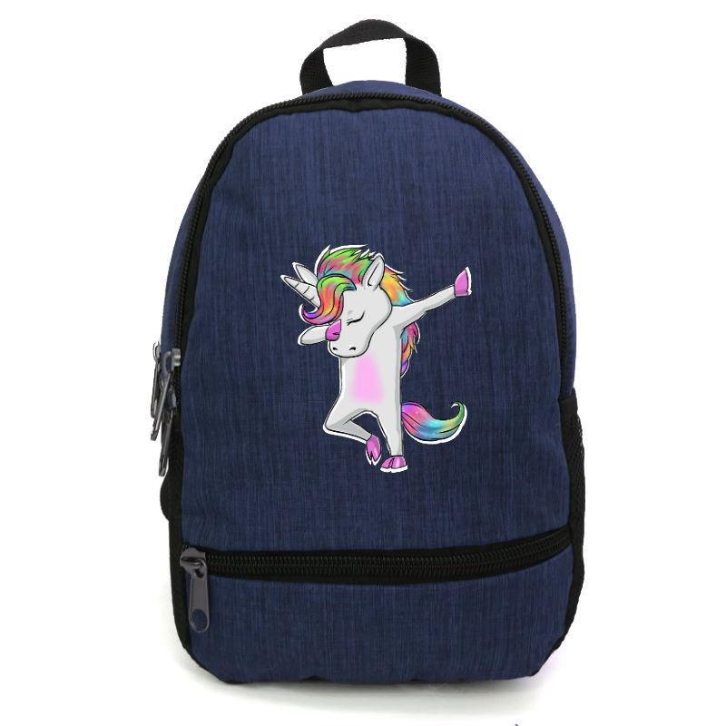 Школьный детский рюкзак Cappuccino Toys с принтом Unicorn EDN-0035 12,5 л Синий (1369989251)