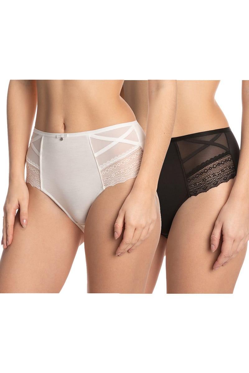 Трусики-шортики Lama р. 6/XXL 2 шт. Бежевый/Черный (77098)