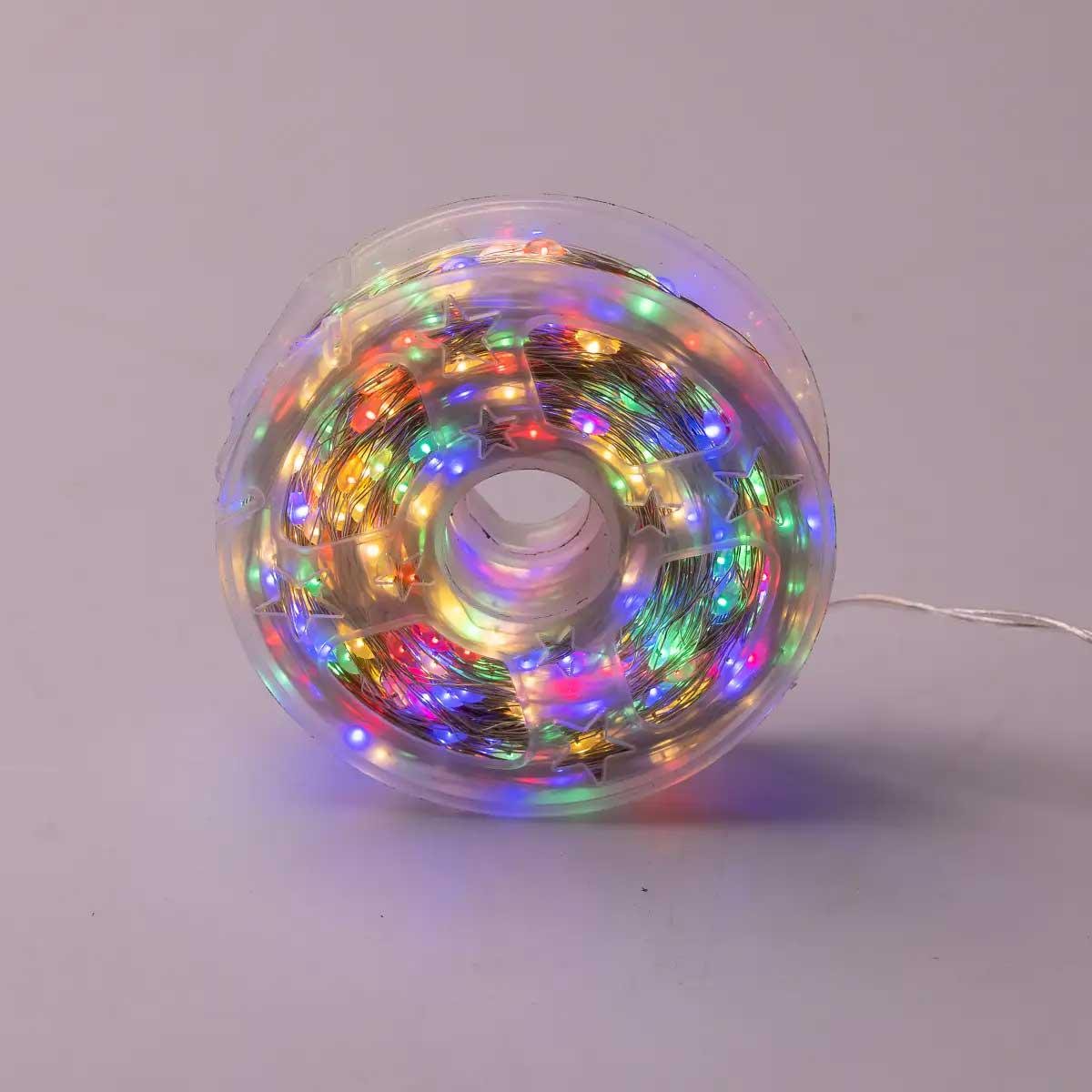 Гірлянда-роса на пульті на 1000 LED світлодіодів крапля білий провід 100 м Різнокольоровий (5358) - фото 7