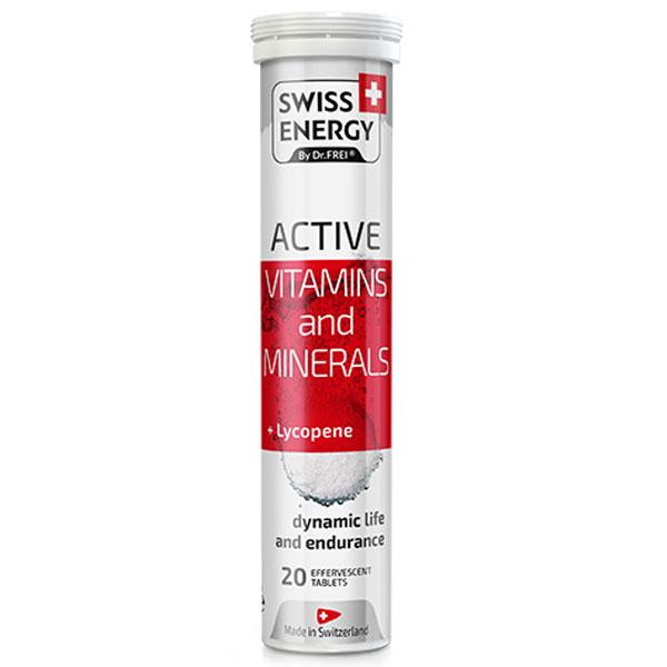 Комплекс витаминно-минеральный Swiss Energy ACTIVE Vitamins and Minerals with Lycopene CH 20 шипучих табл. (000026716)