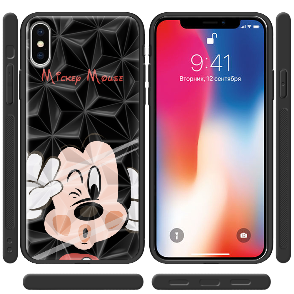 Чехол Boxface iPhone XS Mister M Черный силикон с призмой (35413-cc58-38331) - фото 2