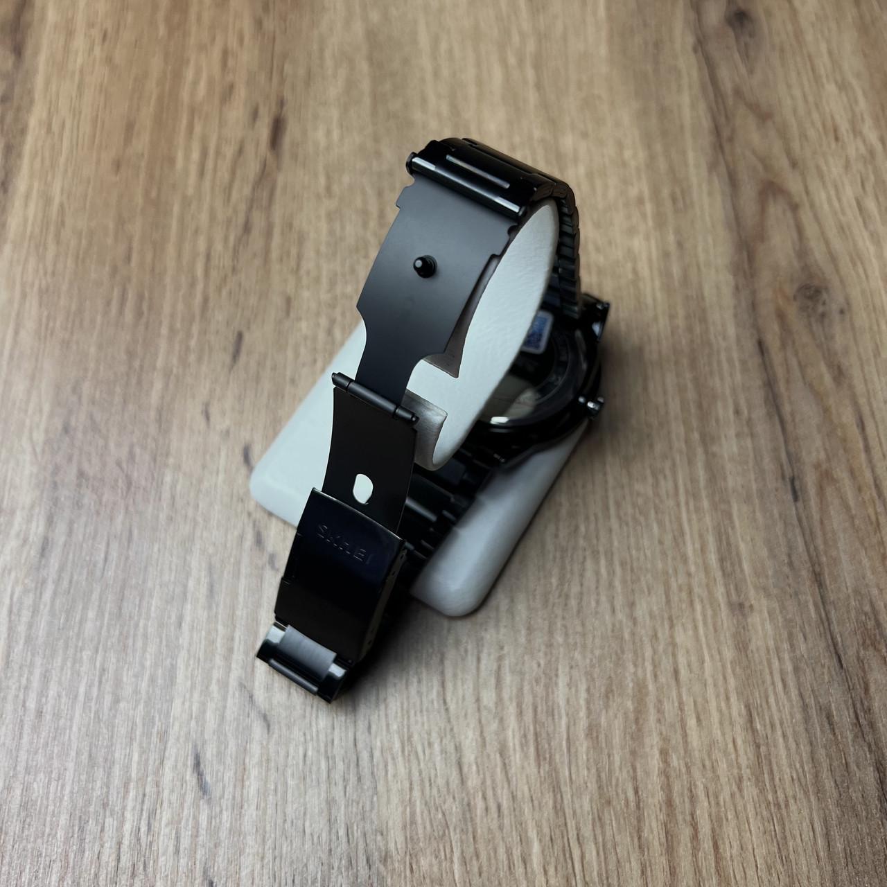 Часы мужские металлические Skmei с датой Черный (z062-2) - фото 5 Часы мужские металлические Skmei с датой Черный (z062-2) - фото 5