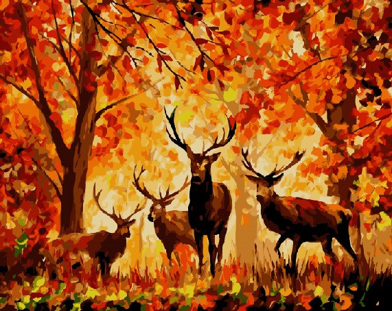 Картина по номерам Brushme Стая Оленей (GX7627)