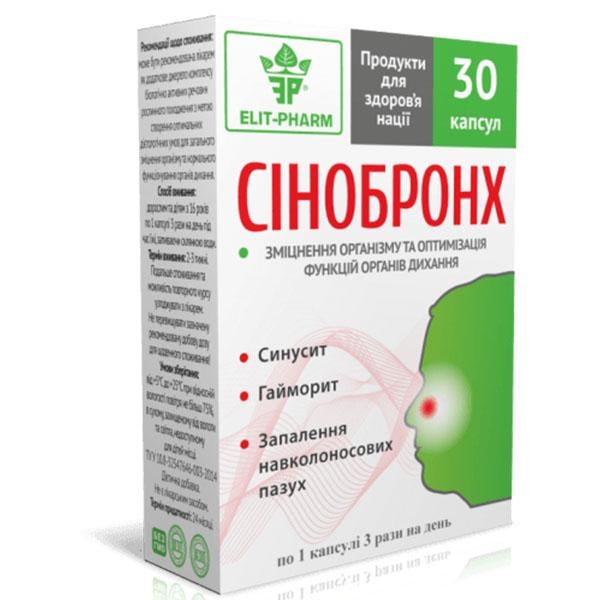 Комплекс профилактики дыхательной системы Elit-Pharm Синобронх 30 капс. (000025376)
