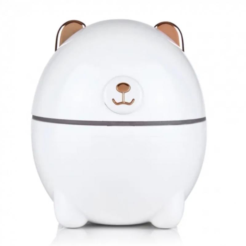 Зволожувач повітря Полярний ведмідь USB Aroma Humidifier 6074 Polar bear з LED-підсвіткою на 7 кольорів Білий (1263)